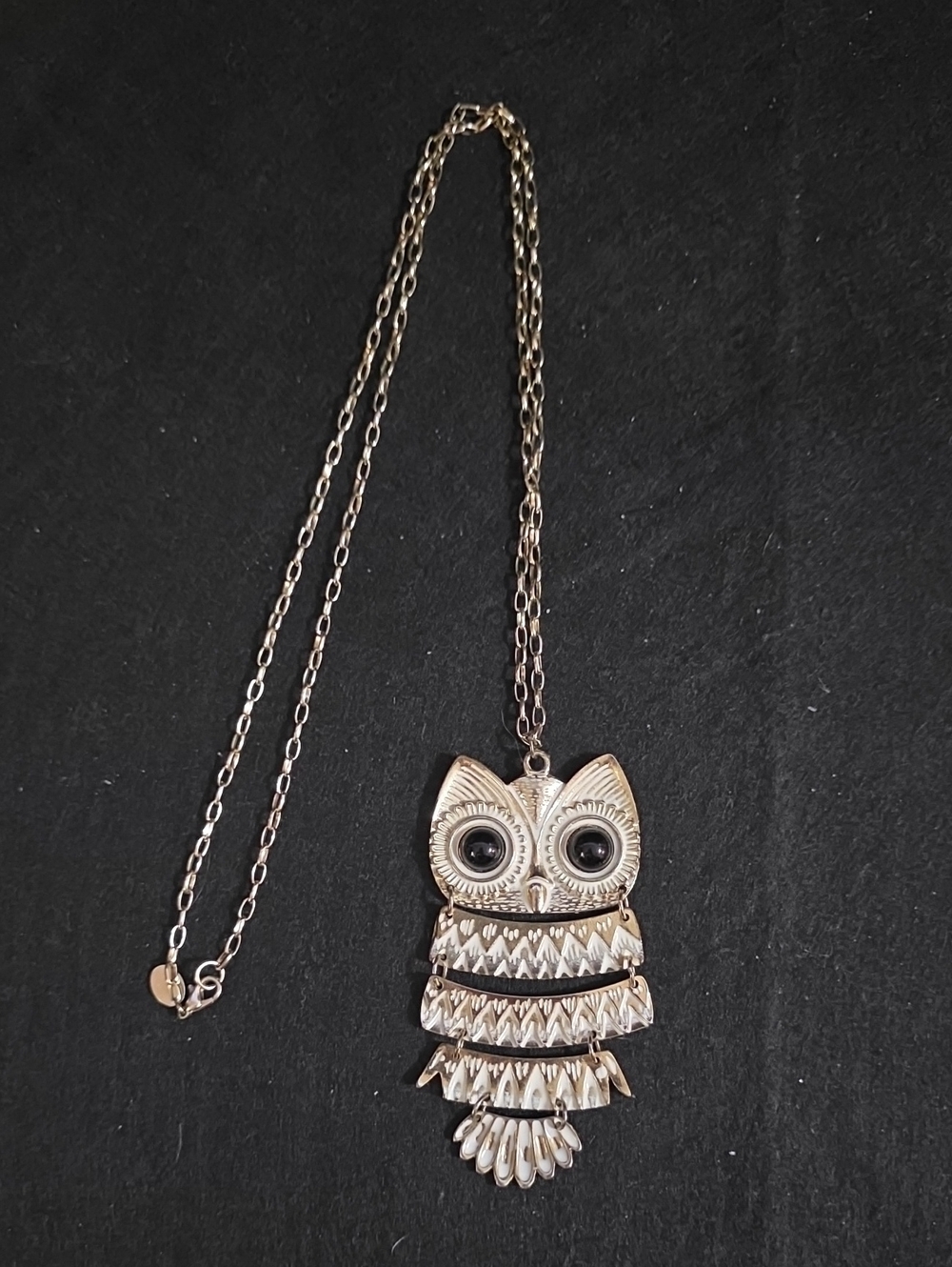 Gold Owl Pendant Long Necklace - Elegant Women Jewelry
